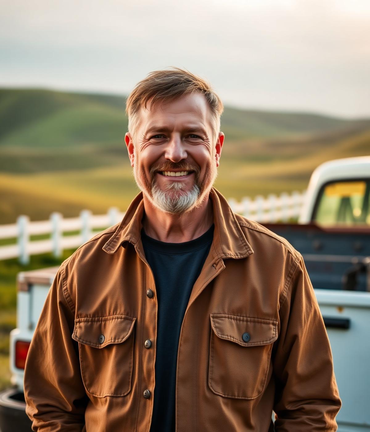 Ty Whitman, founder of Bluegrass Mobile Welding, on a Central Kentucky farm