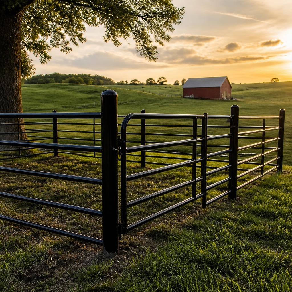Custom cattle corral & gate — Bourbon County, near Paris