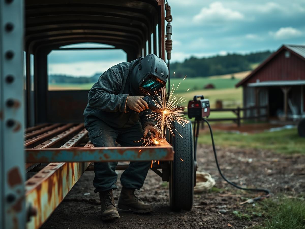 Livestock trailer repair — On-site, Harrison County